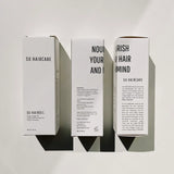 Elegante Verpackung des hochwertigen Bio Brokkolisamen Haaröls von SU Haircare.